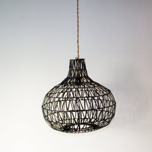 Load image into Gallery viewer, Handwoven Rattan Black Pendant Light | Simple and Natural Lamp Boho
