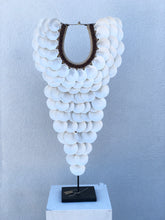 Load image into Gallery viewer, Extra Large Papua Tribal Shell Necklace on Metal Stand

