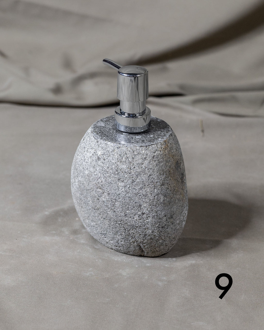 Stone Soap Dispenser with Pump, Natural River Stone Bathroom, Kitchen, Studio Accessory