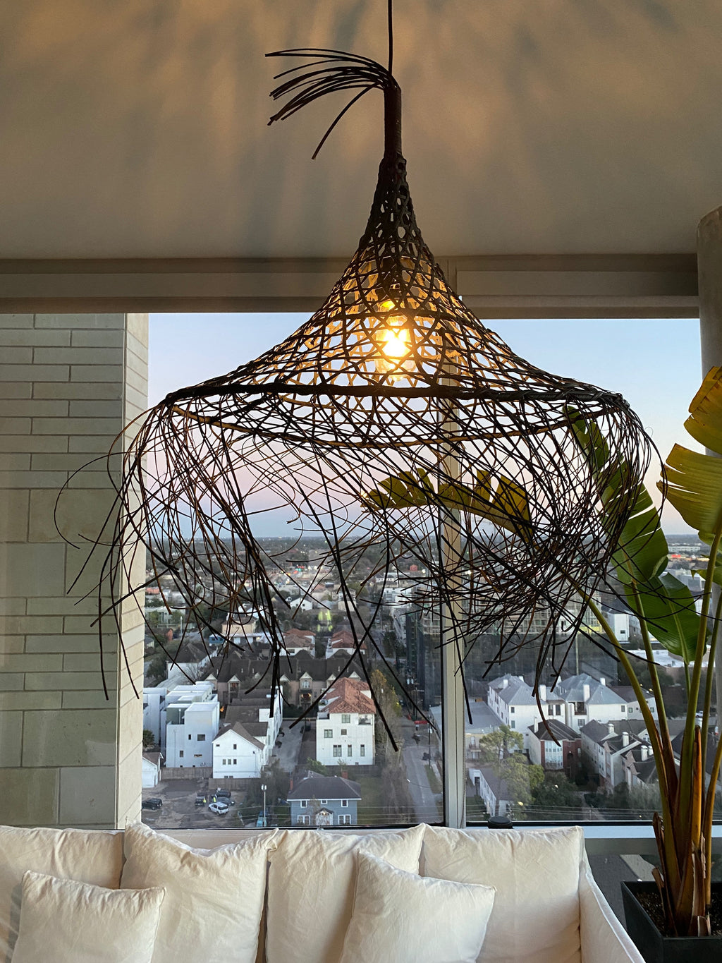 Menorca Rattan Woven Pendant Light | Simple and Natural Lamp with Lighting Fixtures