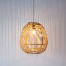 Load image into Gallery viewer, Handwoven Rattan Egg Shape Pendant Light | Simple and Natural Lamp
