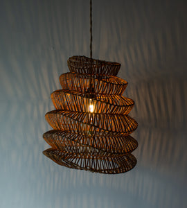 Handwoven Rattan Large Boho Pendant Light | Simple and Natural Lamp