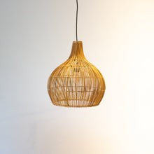Load image into Gallery viewer, Rattan Pear Pendant Light with Hook | Simple and Natural Lamp Boho
