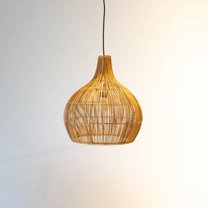 Rattan Pear Pendant Light with Hook | Simple and Natural Lamp Boho