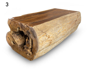 Coffee Table, Bench Organic Solid Teak Wood Tree Trunk