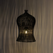 Load image into Gallery viewer, Large Black Rattan Pendant Light | Simple and Natural Lamp Boho
