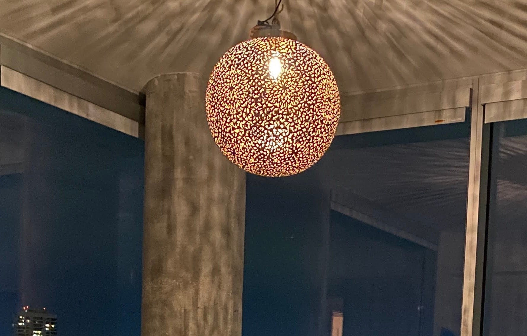 Bronze Hand Carved Pendant Lamp