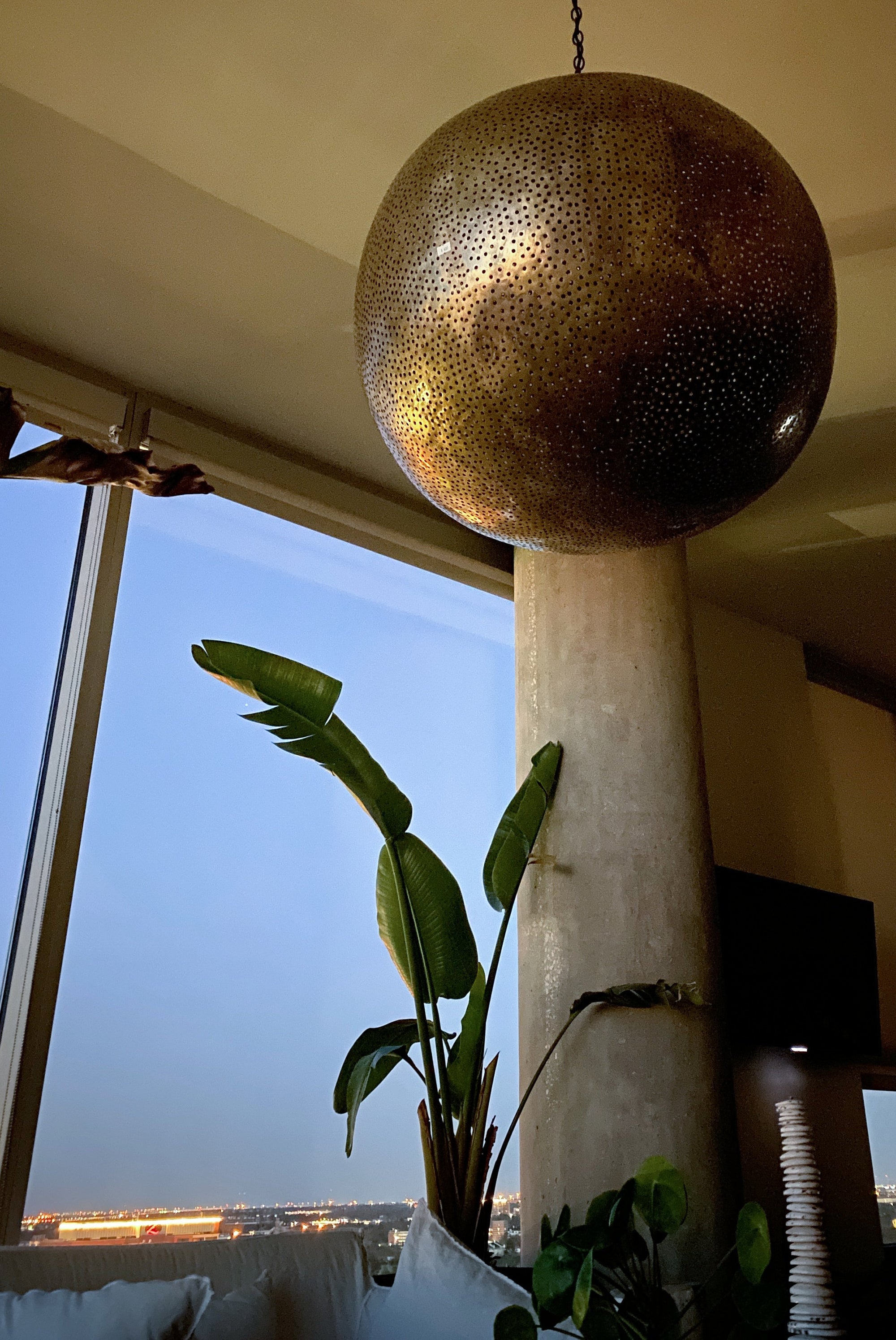 Bronze Pendant Lamp Moroccan - Vintage