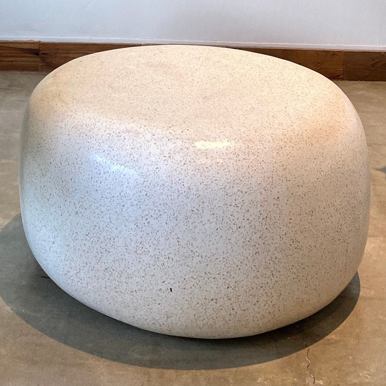 TX Only TERRAZZO COFFEE TABLE Natural Stone Stool for Indoors and Outdoors