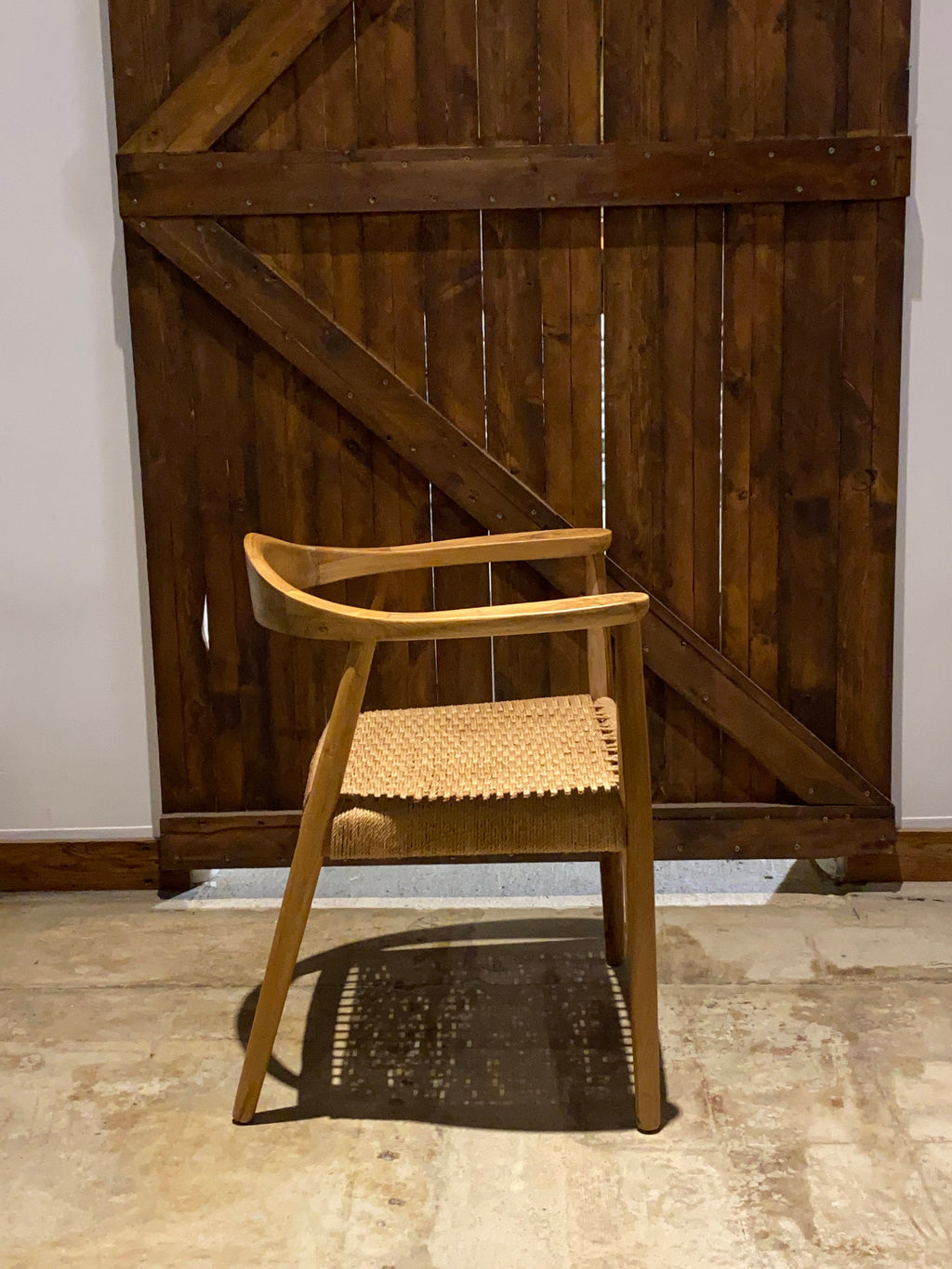 Set of Four (4) Modern Wicker Wooden Outdoor/Indoor Chair | Simple Unique Dining Chair