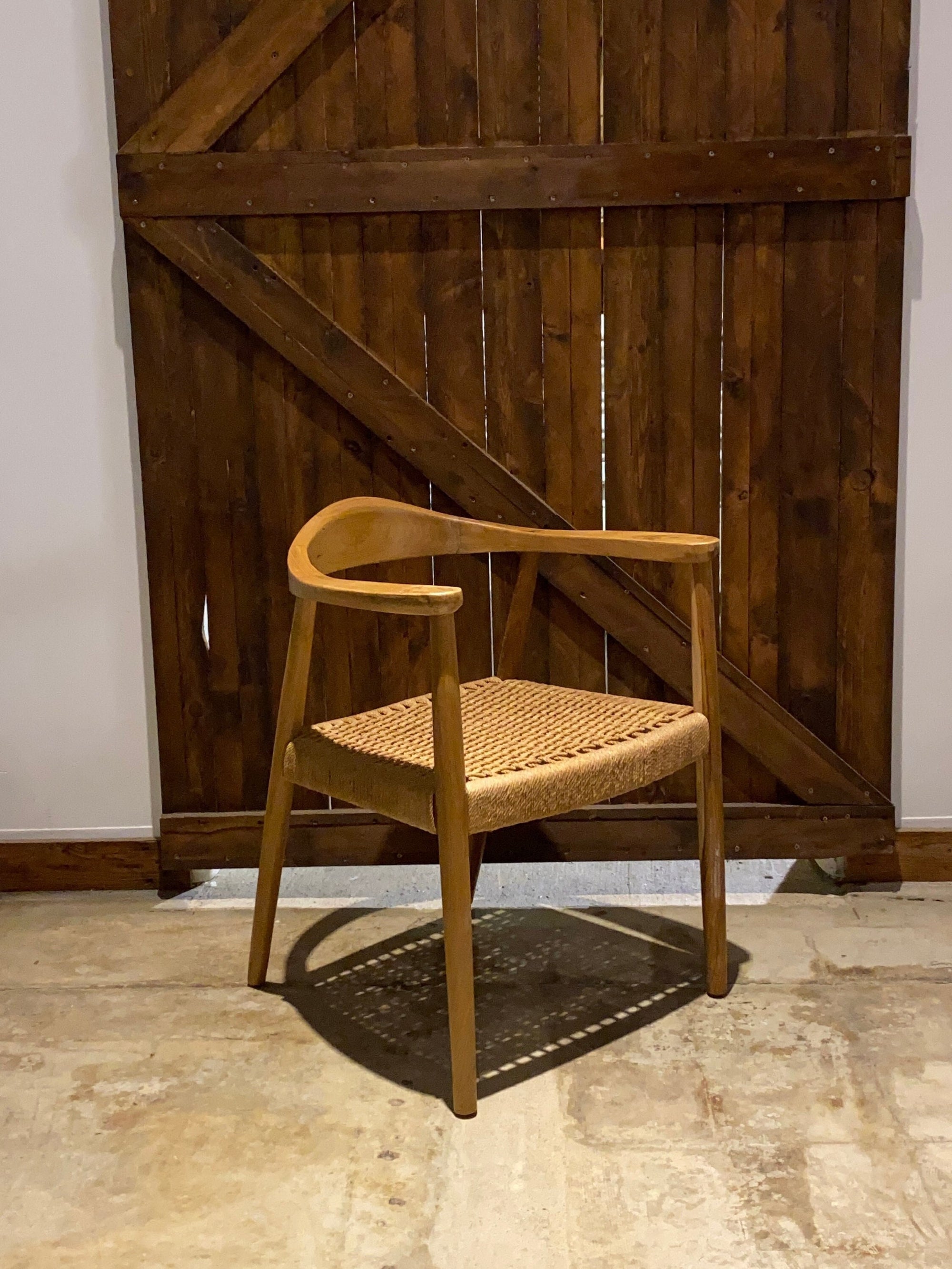 Set of Four (4) Modern Wicker Wooden Outdoor/Indoor Chair | Simple Unique Dining Chair