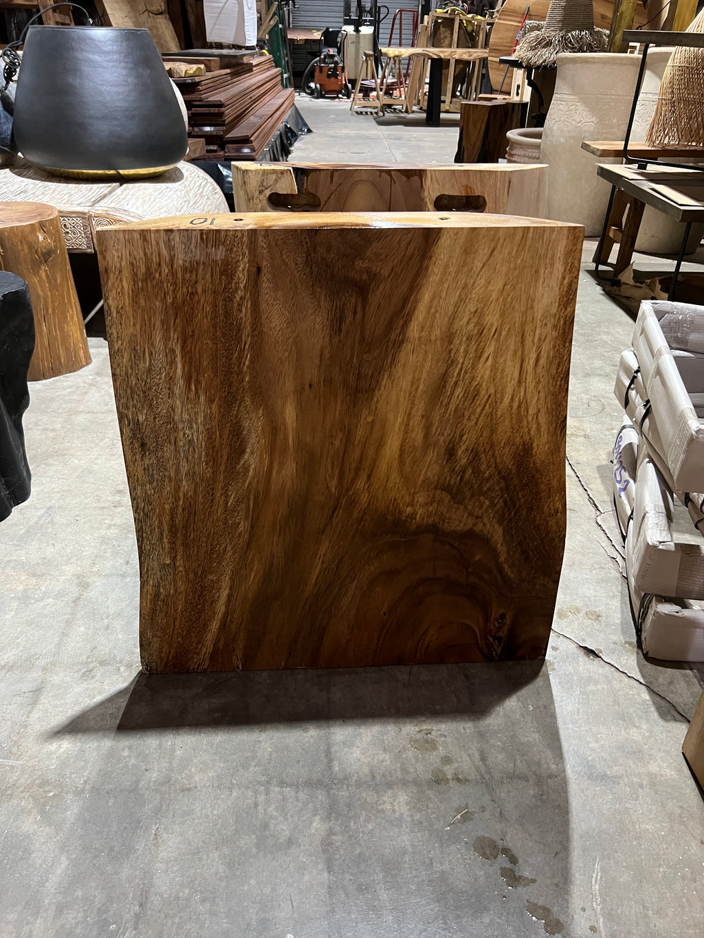 112" Modern Live Edge Dining Table including wood legs, Wood and Metal Base | Relaxing Natural Table #1