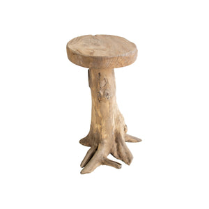 Reclaimed Wood Stool or Side Table | Solid Teak Root #2