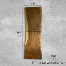 Load image into Gallery viewer, 121&quot; Large Live Edge Table,  Wood Slab, Metal or Wood Base #6
