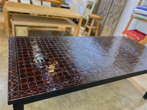 Small Zellige Tile Mosaic Rectangular Dining Table, VARIES IN SIZE AND COLOR