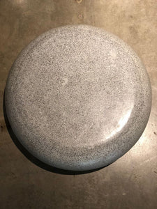 TX only Gray Terrazzo round indoor outdoor coffee table low profile - Pebble Stone look