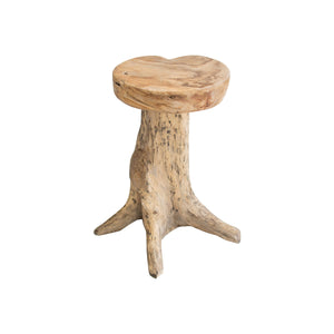 Reclaimed Wood Stool or Side Table | Solid Teak Root #3